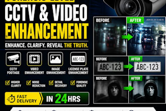 remove background noise, enhance audio, fix video, and cctv footage enhancement
