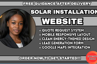 solar website design, solar installation website, renewable energy website