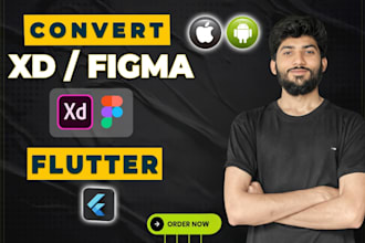 convert figma to flutter app UI for android and ios with responsive design