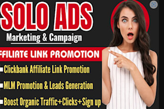 do USA solo ads USA sign up affiliate link promotion MLM leads generation
