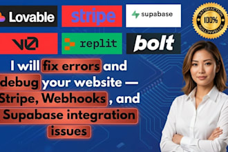build, fix, or deploy lovable, bolt, replit, supabase, stripe integration code