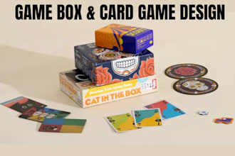 create your tabletop game box design card game and game asset