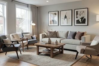do print ready furniture rendering 3d model of chairs, sofa and interior design