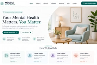 design modern aba therapy website autism website mental health website