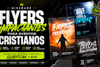diseñaré flyers impactantes para eventos cristianos