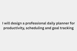 design a professional daily planner for etsy store
