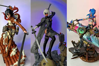 3d print and paint action figure miniature painting anime statue stl resin paint
