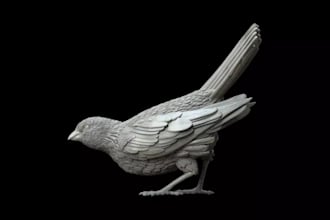sculpt 3d bird model,bird sculpture for 3d printing,animal or creature model stl