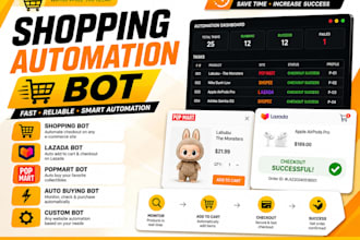 do auto purchase bot, shopping bot, popmart bot, auto buying bot, lazada bot