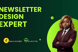 create mailchimp newsletter, email design, klaviyo