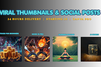 design a viral youtube thumbnail and instagram post in 24hrs