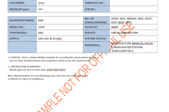 design fire alarm record template