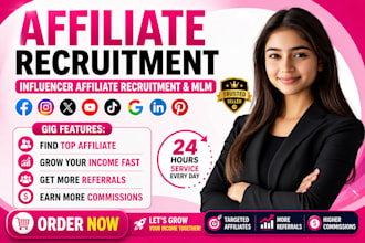 recruit affiliate sign up, affiliate recruitment link promotion affiliate market