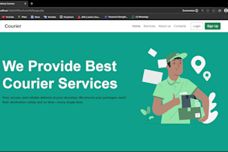 create a home page for website