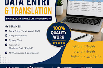 do fast and accurate data entry and typing work