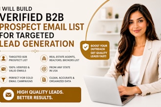 build targeted b2b email list for lead generation, cold email campaigns