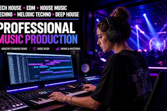 produce tech house, edm, house music, techno, deep house and melodic techno