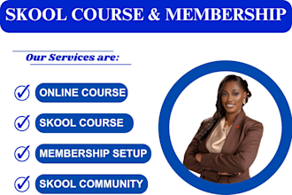 create and structure your skool course and membership site