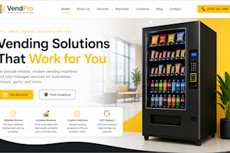 design user friendly website, atm machine and vending  business website