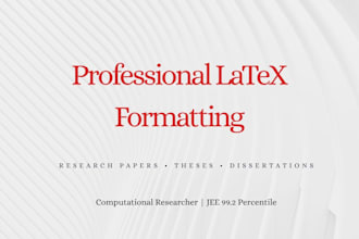 format your research paper or thesis in professional latex