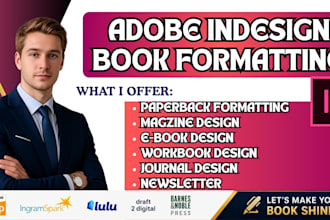 do book formatting for amazon KDP, paperback and ebook layout design