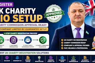 register UK charity cio charity commission company limited by guarantee setup