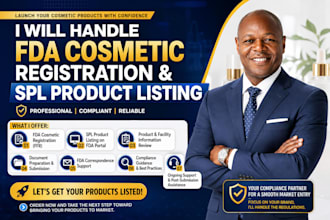 handle fda cosmetic registration with fda mocra compliance
