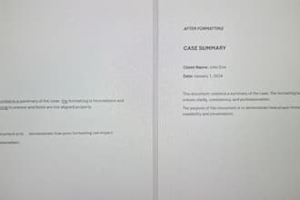 professionally format your legal document brief or report