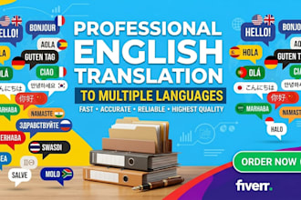 be your professional multi language translator for english to any language