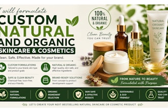 formulate custom natural and organic skincare and cosmetics