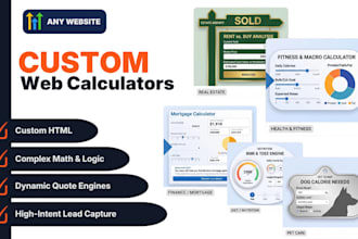 build a custom HTML calculator and web tool to capture leads