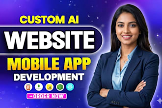 do custom ai website development mobile app development as ai software developer