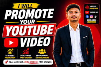 promote your youtube video with google ads and social media marketing
