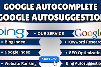 google autocomplete, autosuggestion website ranking, bing, keyword research