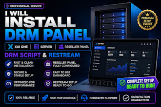install drm panel, xui one server, reseller panel, drm script, restream