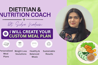 be your nutrition coach and create meal plans for you