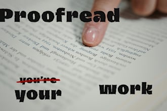 proofread your fiction or non fiction writing