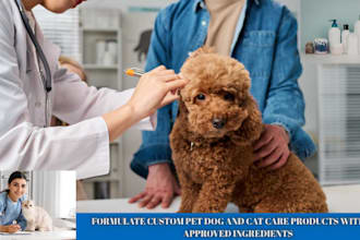 formulate custom pet dog and cat care products with vet approved ingredients