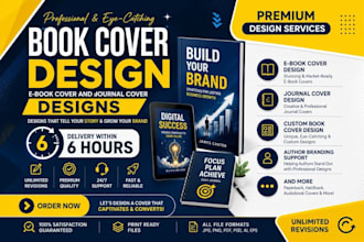 do creative ebook, hard cover or paper book cover design