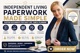 create customized poa, budgeting and independent living legal documents