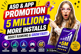aso mobile app promotion or android game marketing
