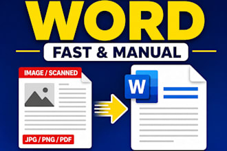 convert image or scanned document into word manually