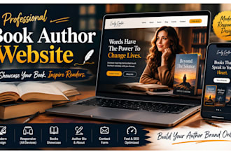 design ebook website for writers book author children book website