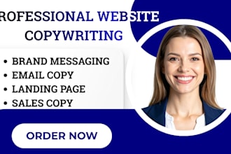 write high converting landing page sales page copy and website content