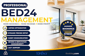 set up and optimize your bed24 for airbnb,  booking com, and vacation