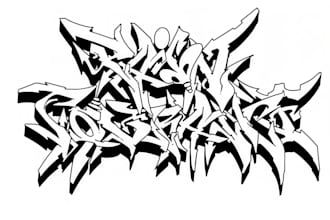 draw classic hardcore and metal logo design