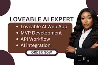 build a lovable ai app website with modern UI and automation