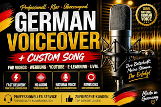 do ai german voiceover video custom german song german audiobook text to speech