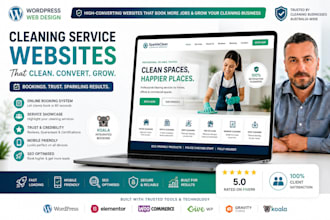 build wordpress cleaning service janitorial housekeeping booking koala website