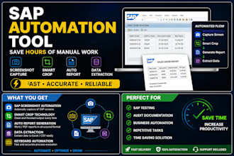 automate sap testing screenshots and report generation using python